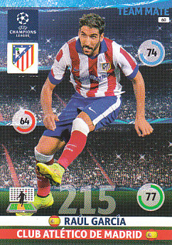 Raul Garcia Atletico Madrid 2014/15 Panini Champions League #60